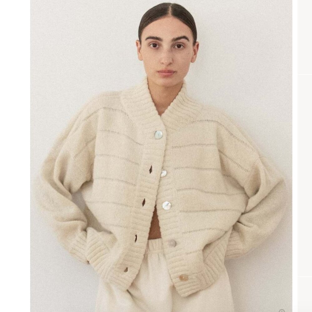 Wol Hide Baby Alpaca Quilted Box Bomber